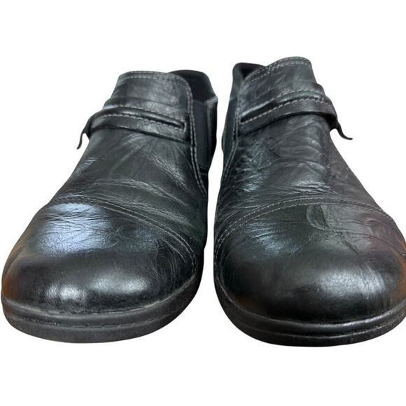 Clarks Sheryn Madi Black Leather Slip On Loafers Flats Comfort Shoes Womens 8.5 - Picture 7 of 16